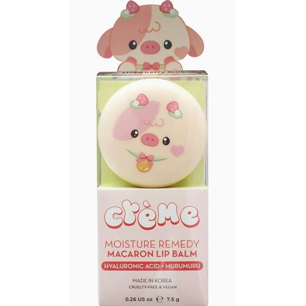 The Crème Shop Moisture Ready Macaron Lip Balm Strawberry Milk